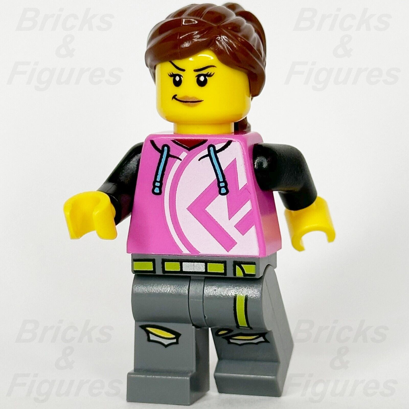 LEGO City Kick Scooter Driver Recreation Pink Hoodie Minifigure 60414 cty1626