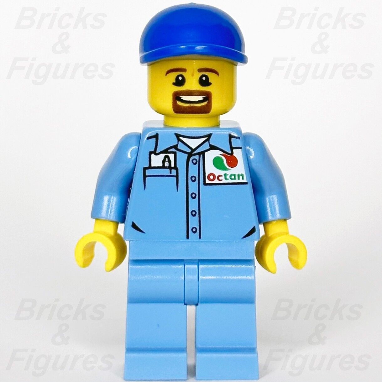 LEGO City Airport Refueler Minifigure Octan Logo Uniform Goatee 60100 cty0679