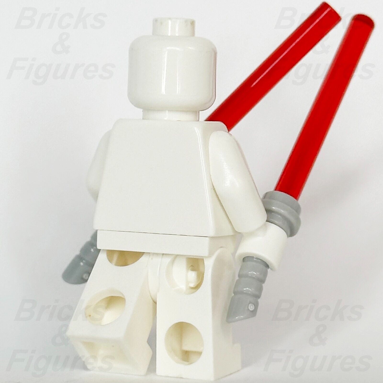 LEGO Star Wars Asajj Ventress Lightsaber Minifigure Part Red Curved 61199 x 2 - Bricks & Figures