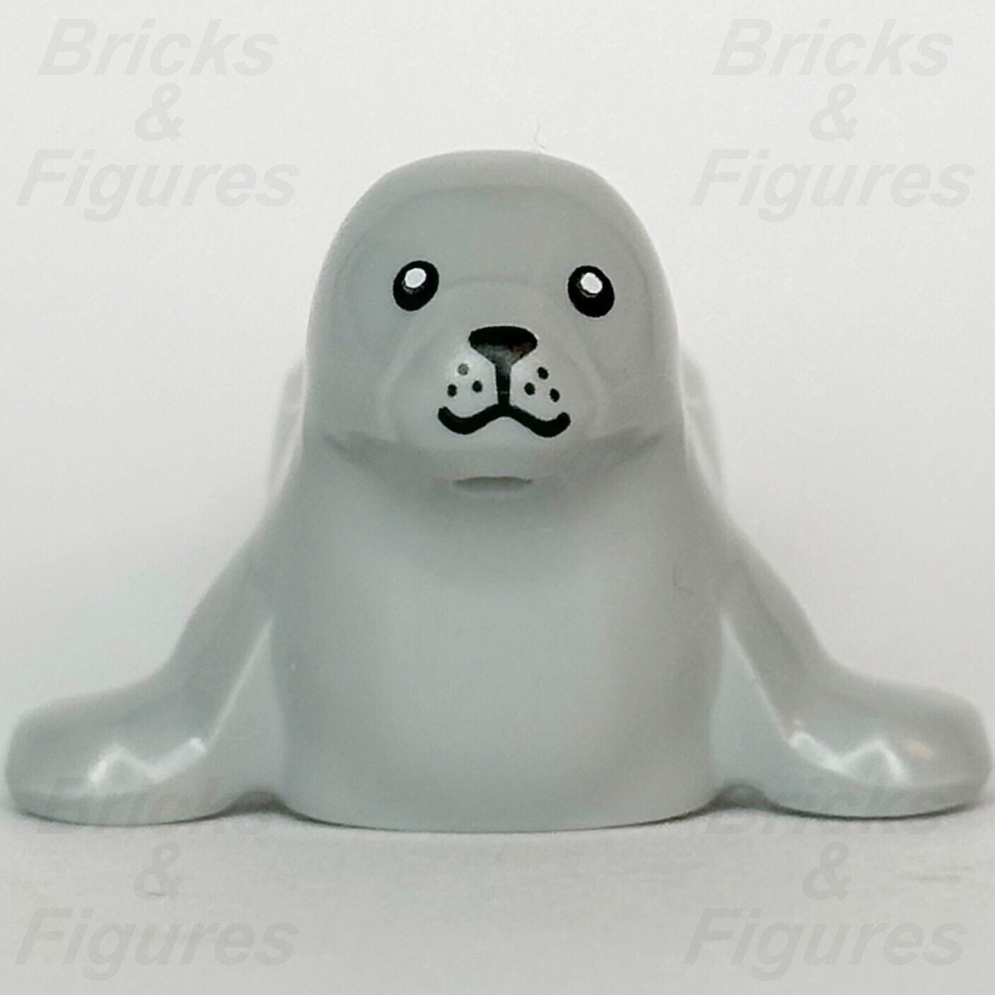 LEGO City Seal Animal Minifigure Part Arctic Sea Town Light Grey 60376 3380pb01 - Bricks & Figures