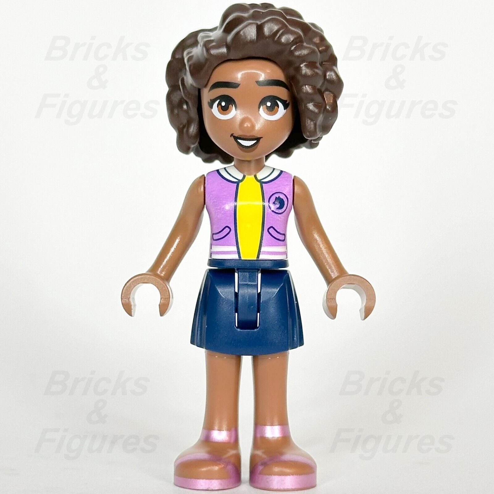 LEGO Friends Aliya Minifigure Lavender Vest Dark Blue Skirt 41730 frnd586