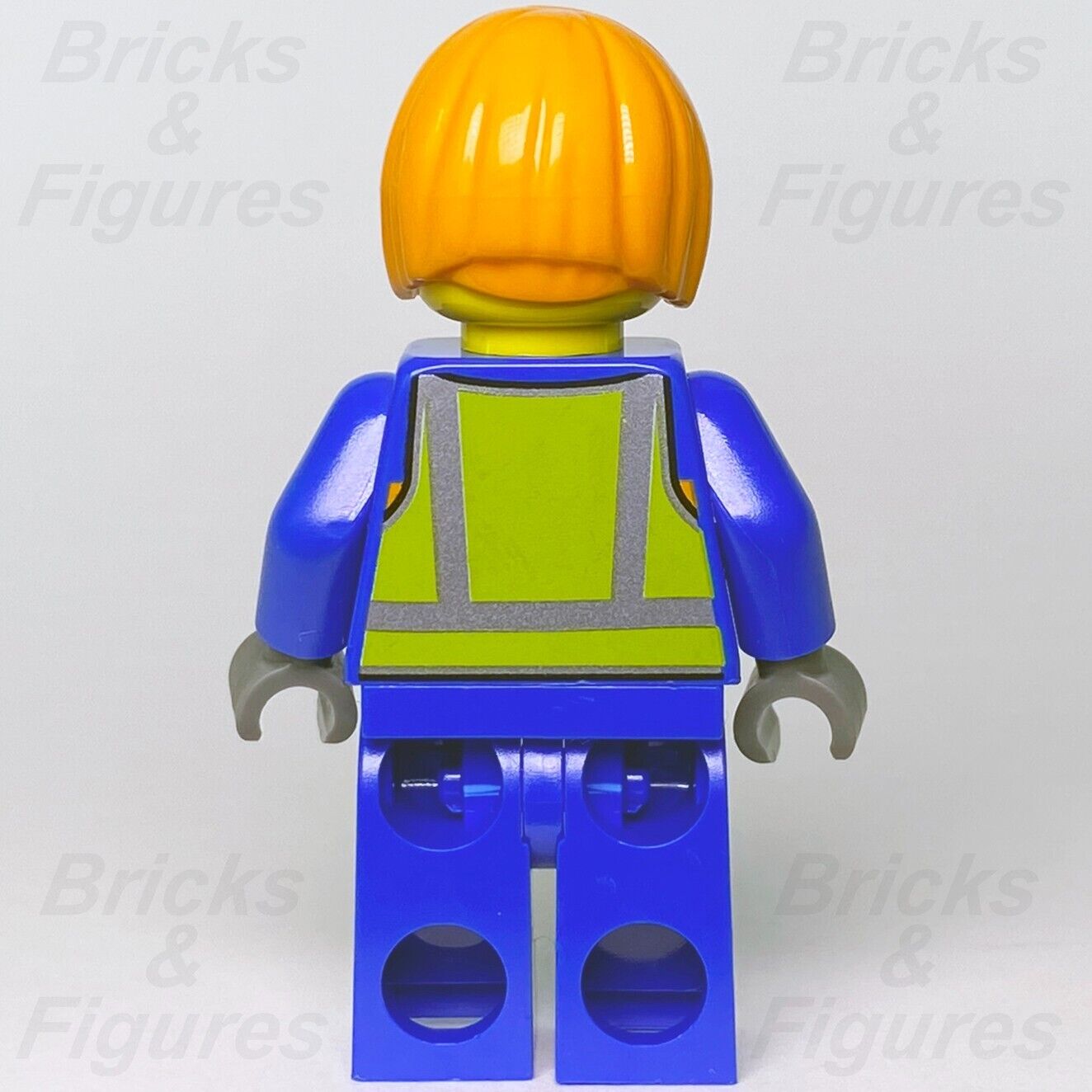 LEGO City Shirley Keeper Minifigure Blue Jacket Safety Vest 60371 60292 cty1244 - Bricks & Figures