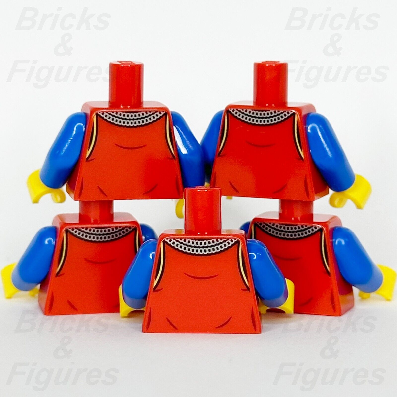 LEGO Castle Lion Knight Torso Minifigure Body Part 10305 10332 973pb4840c01 x 5 - Bricks & Figures