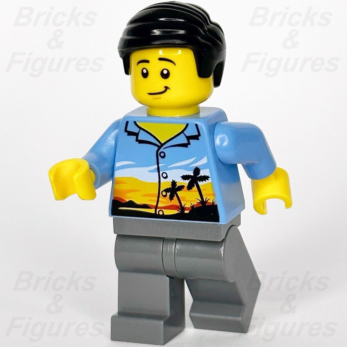 LEGO Monkie Kid Jia Minifigure Blue Shirt with Palm Trees 80012 80022 mk018 - Bricks & Figures