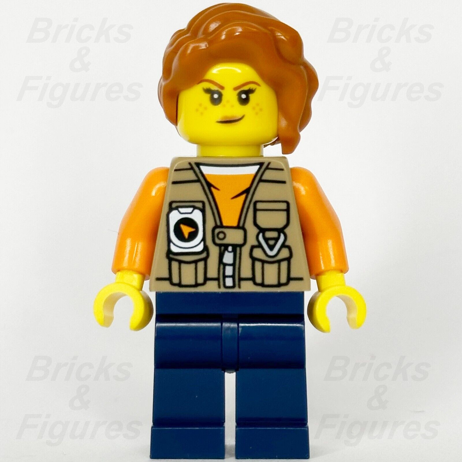 LEGO City Jungle Photographer Minifigure Tan Vest 60437 952410 60425 cty1766