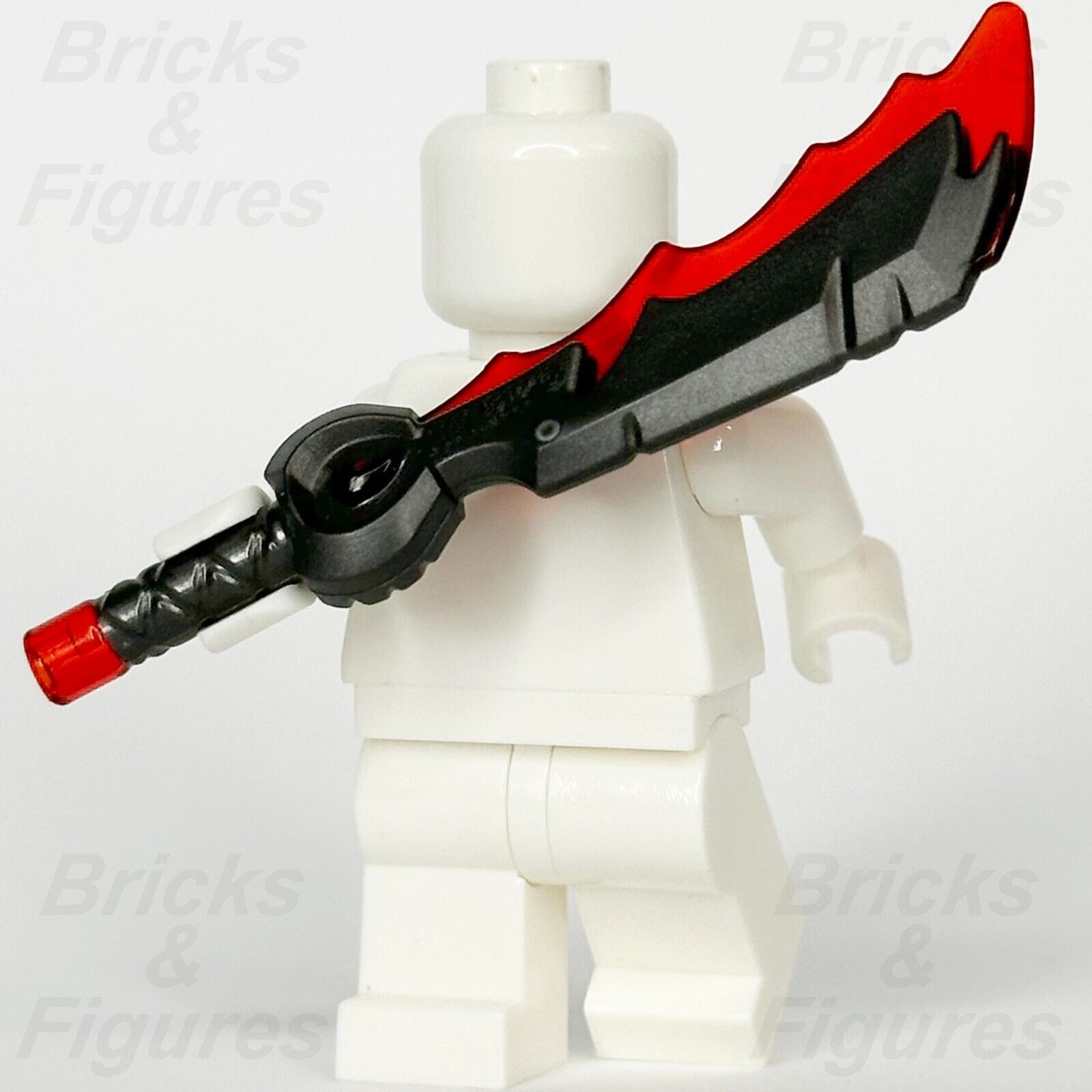 LEGO Ninjago Rageblade Minifigure Weapon Part Sword Blade Red & Grey 4924pb01 - Bricks & Figures