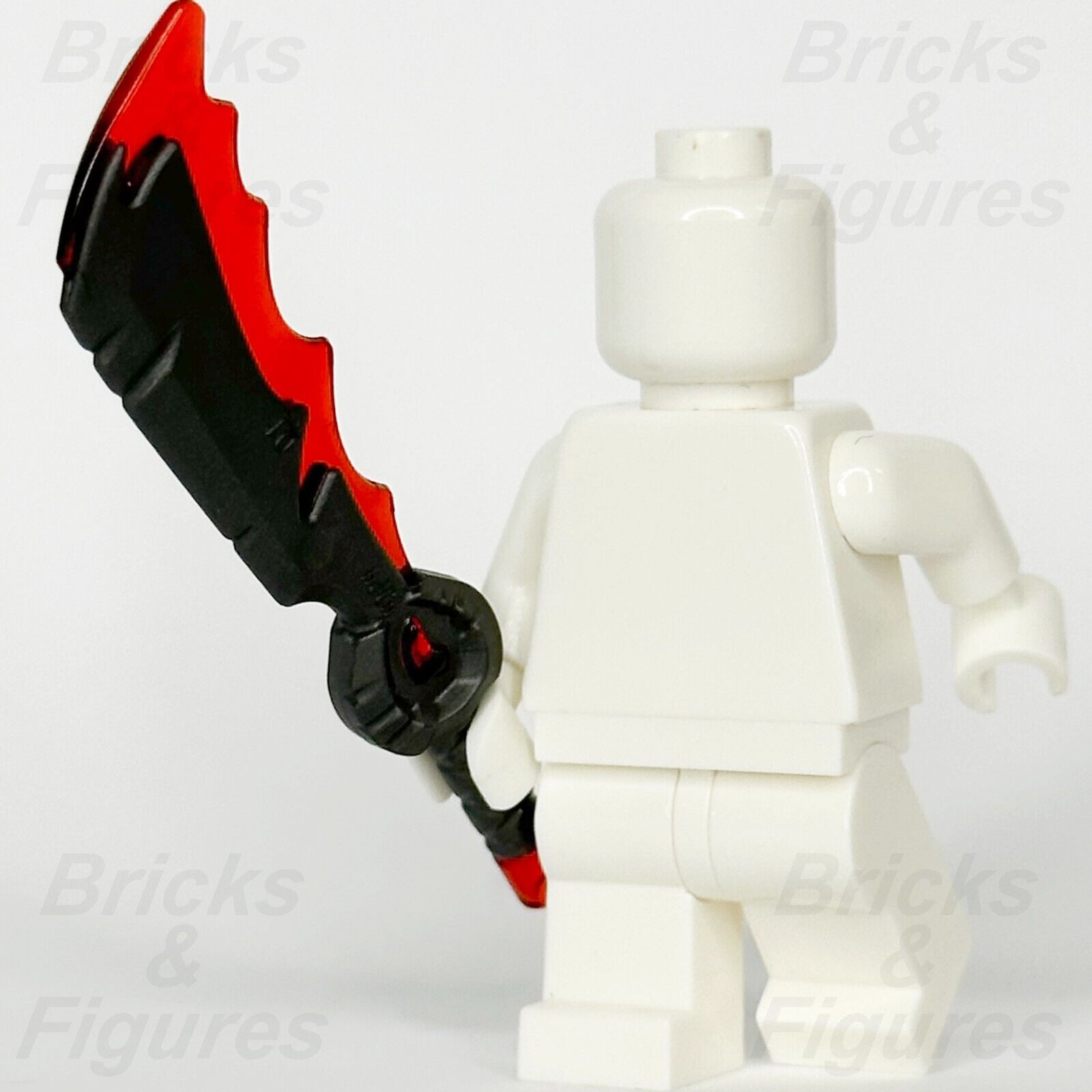 LEGO Ninjago Rageblade Minifigure Weapon Part Sword Blade Red & Grey 4924pb01 - Bricks & Figures