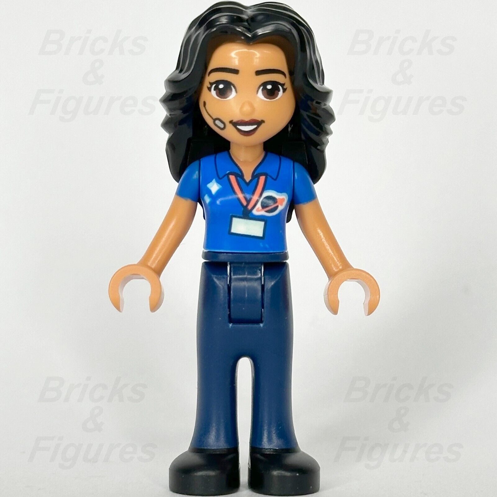 LEGO Friends Dr. Vidya Minifigure Blue Shirt Space Logo Headset 41713 frnd520