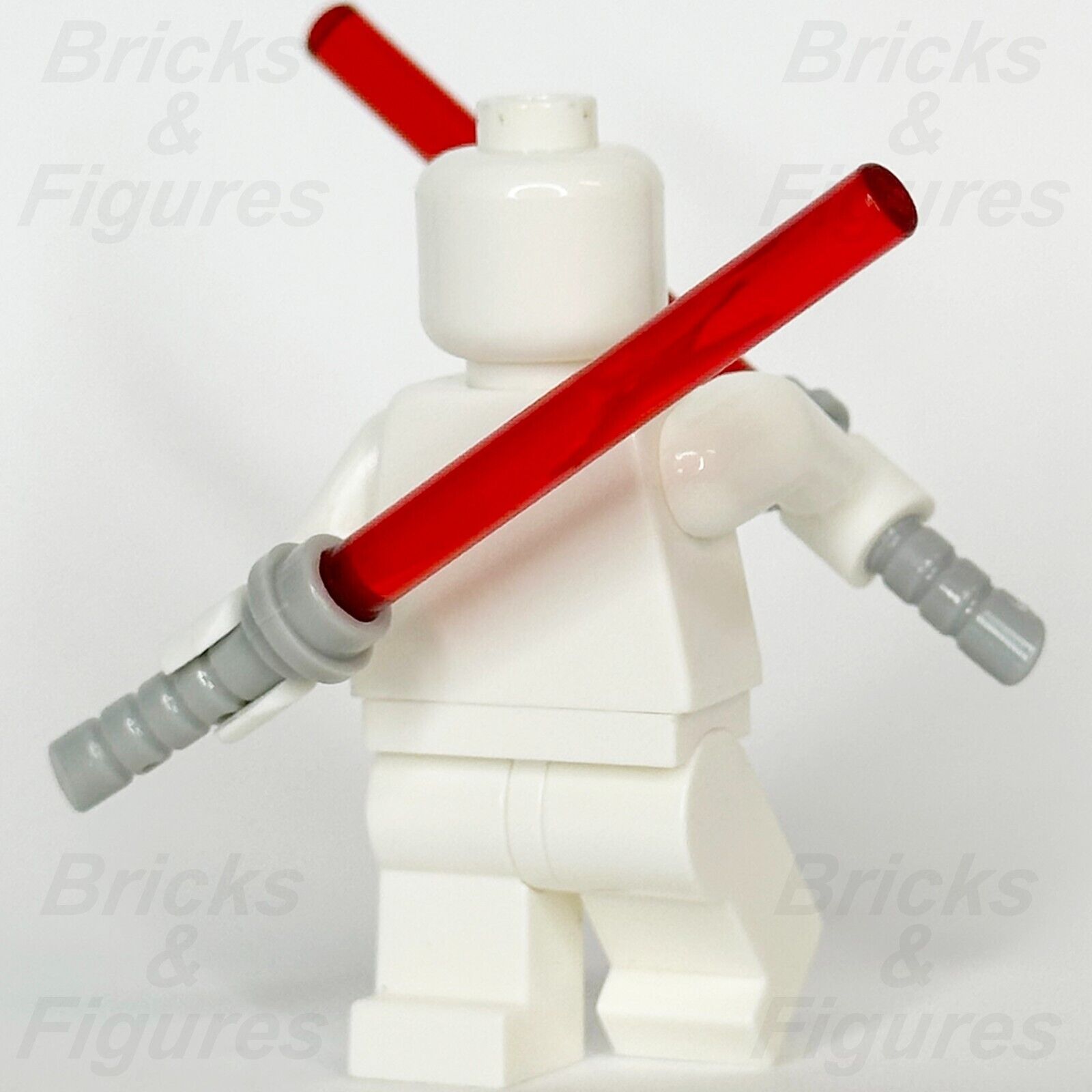 LEGO Star Wars Asajj Ventress Lightsaber Minifigure Part Red Curved 61199 x 2 - Bricks & Figures