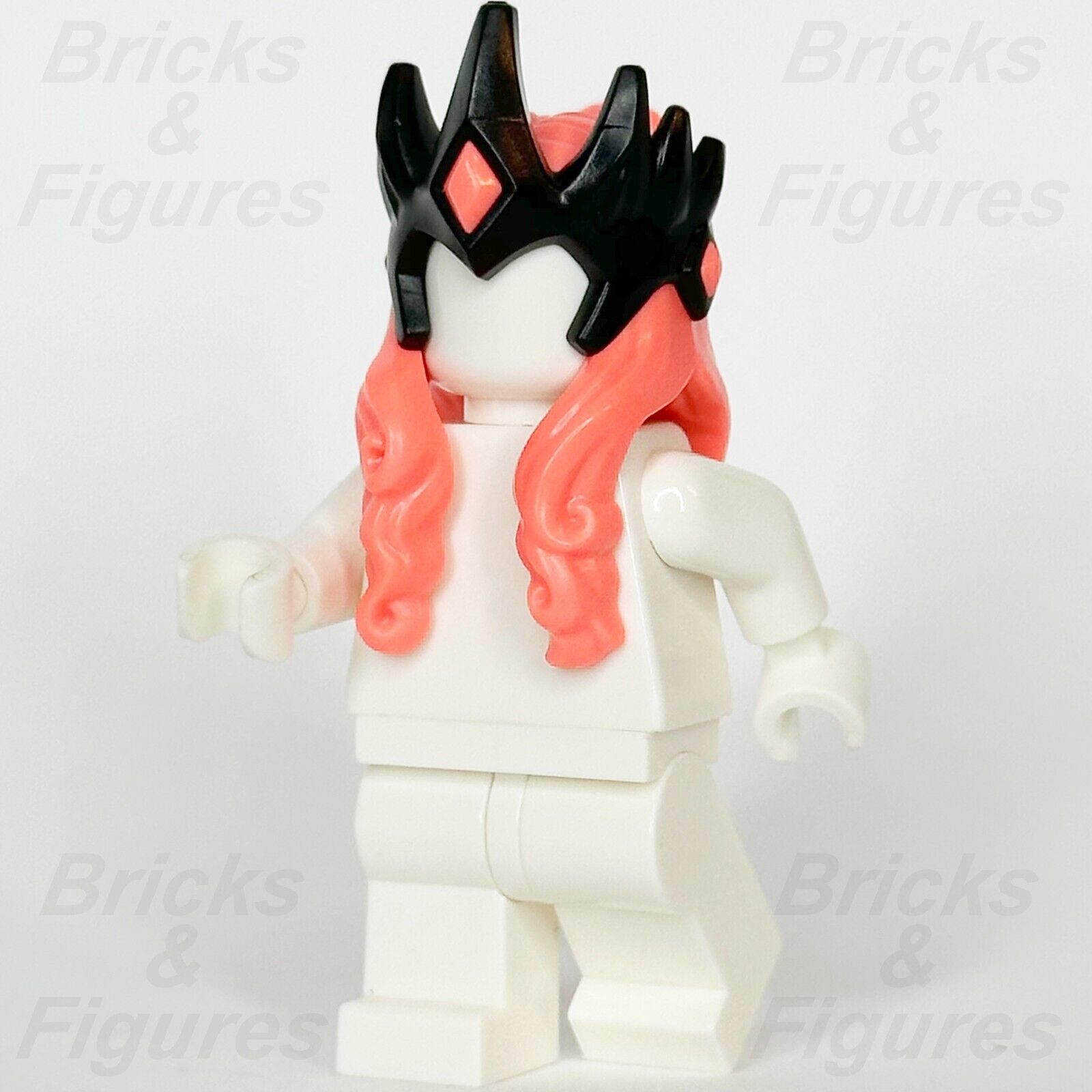 LEGO Dreamzzz Never Witch Black Crown Minifigure Part Pink Long Wavy Hair 71477 - Bricks & Figures