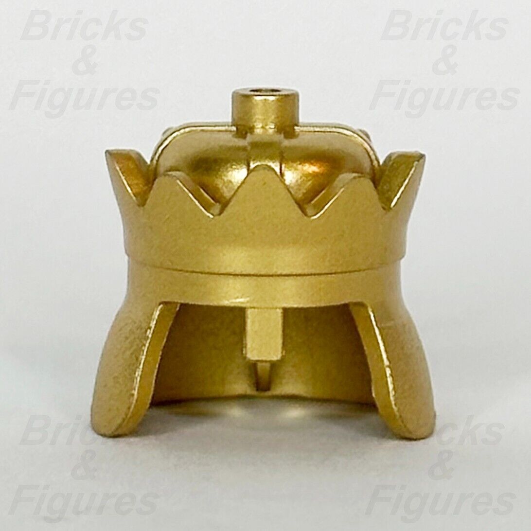 LEGO Castle Metallic Gold Crown Helmet Minifigure Headgear Part King 71015 - Bricks & Figures