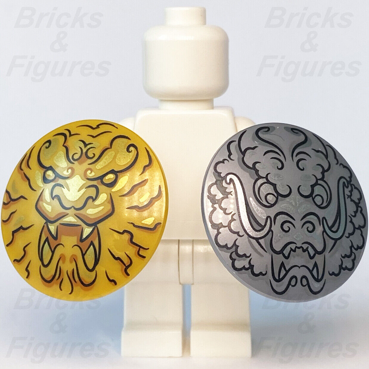 LEGO Ninjago Dragon & Lion Head Shield Master of the Mountain Part 71720 x 2