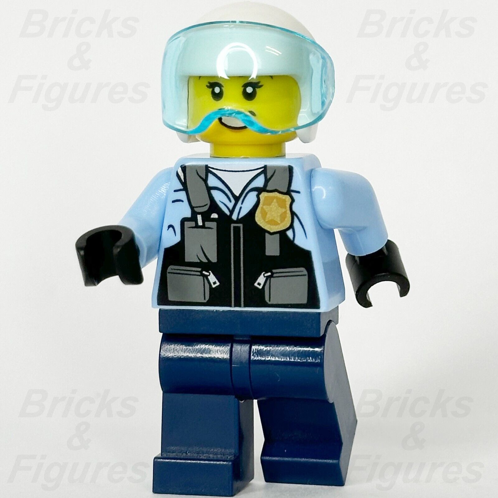 LEGO City Police Officer Rooky Partnur Minifigure Jet Pilot Town 60317 cty1374