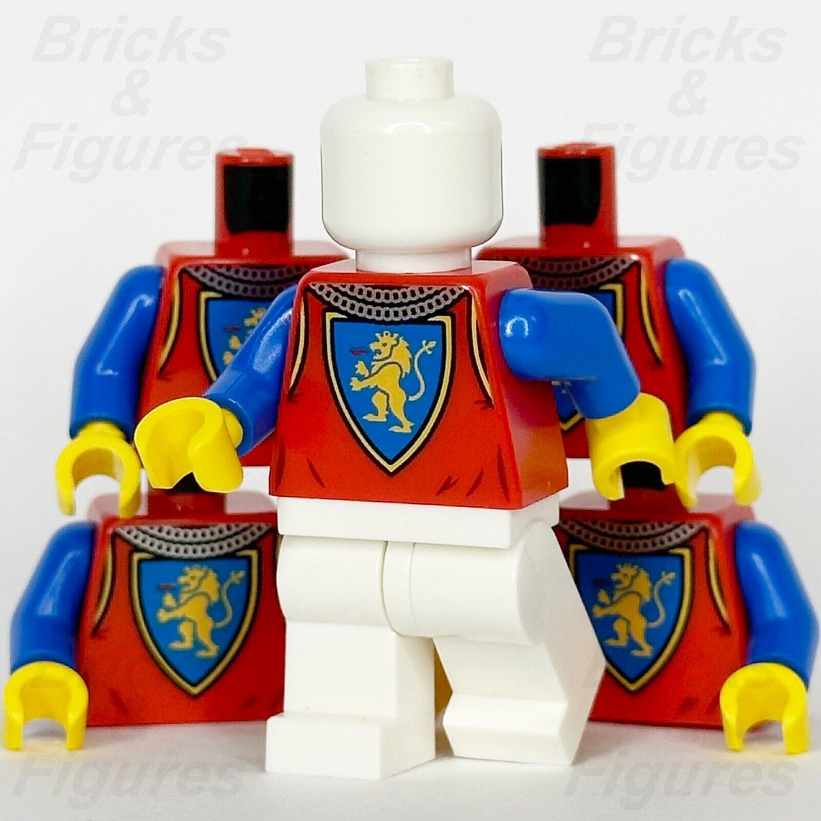 LEGO Castle Lion Knight Torso Minifigure Body Part 10305 10332 973pb4840c01 x 5 - Bricks & Figures