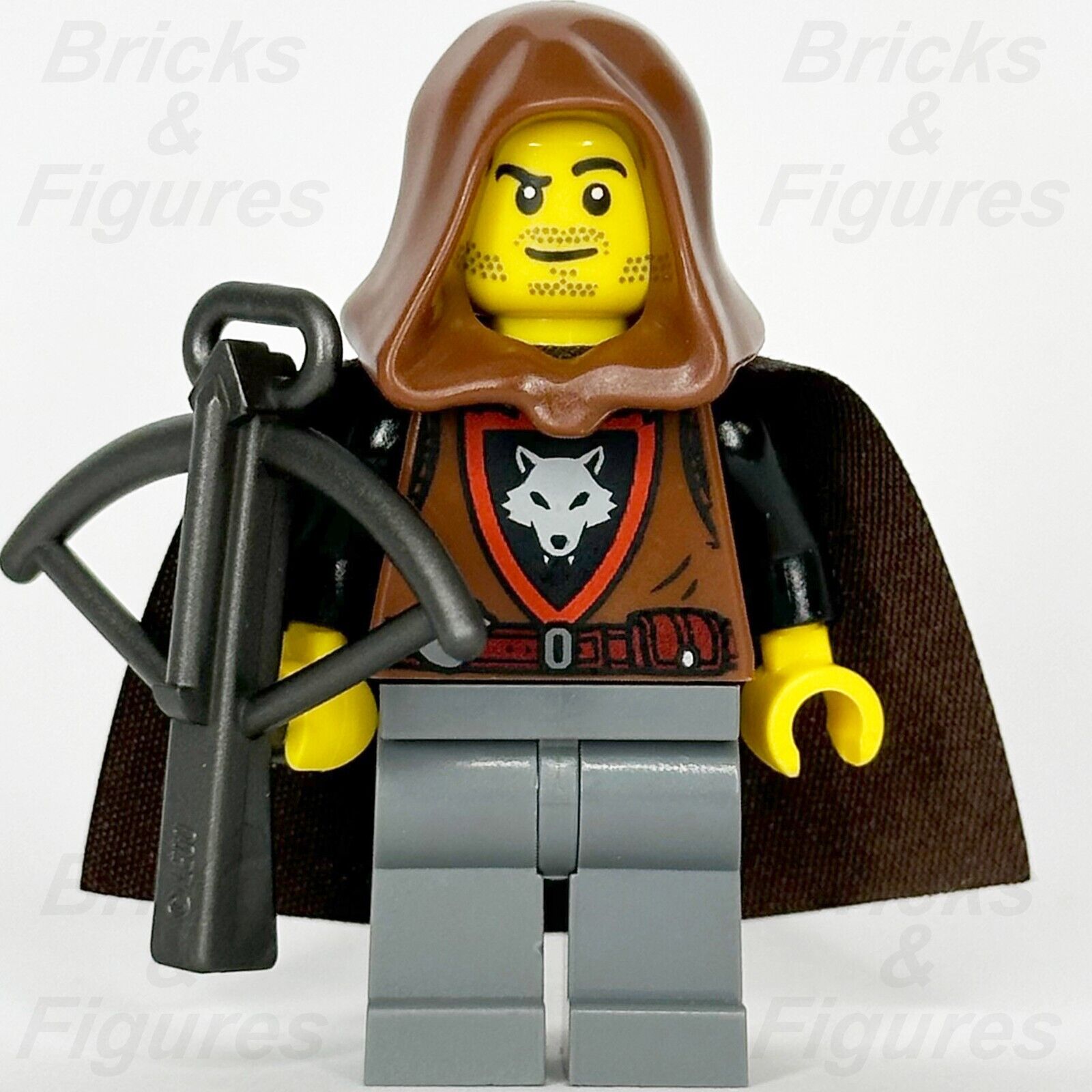 LEGO Castle Wolfpack Minifigure Bandit Crook Thief Cape Hood 10332 cas585 - Bricks & Figures