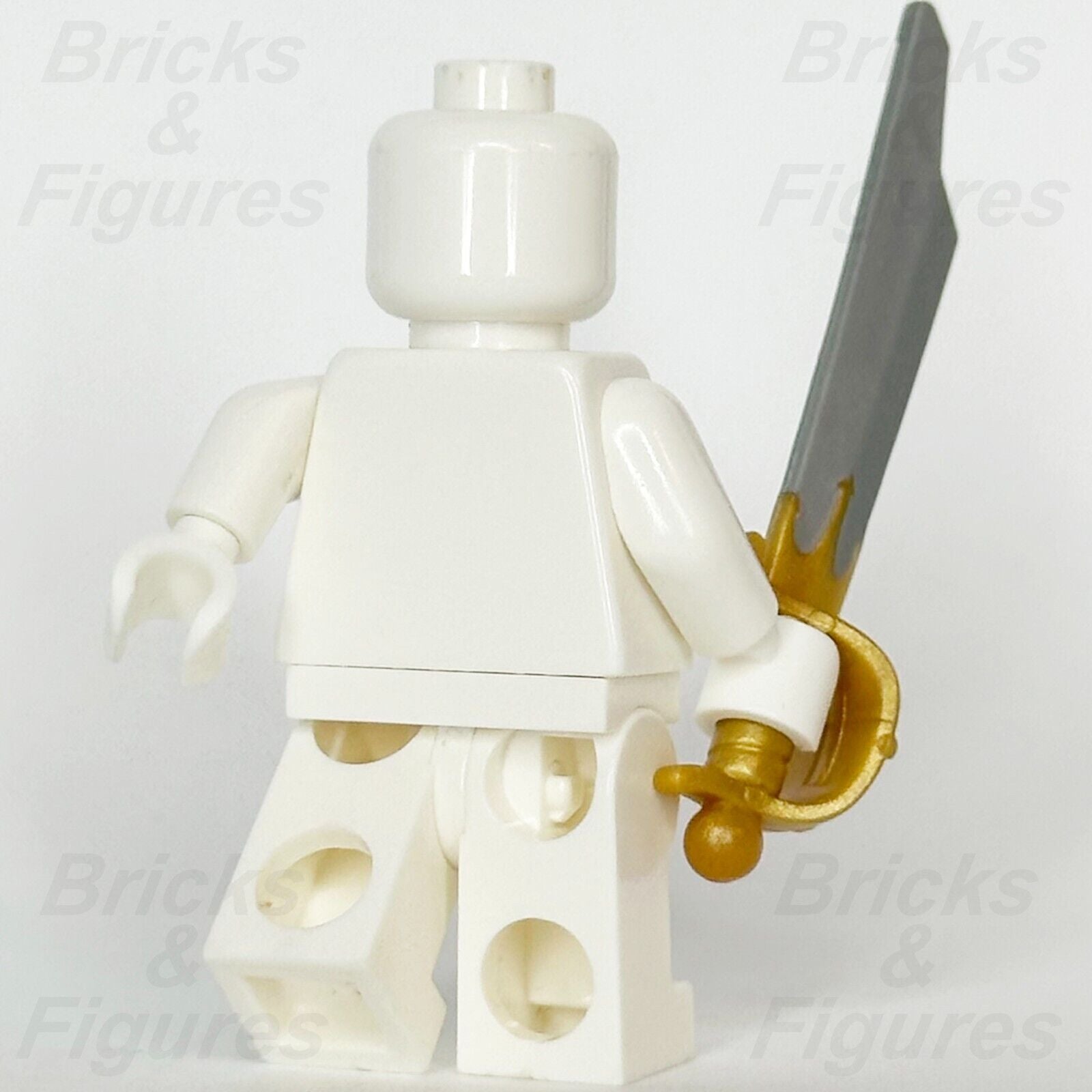 LEGO Pirate Blackbeard Cutlass Sword Minifigure Weapon Part Gold Hilt 4192 4195 - Bricks & Figures