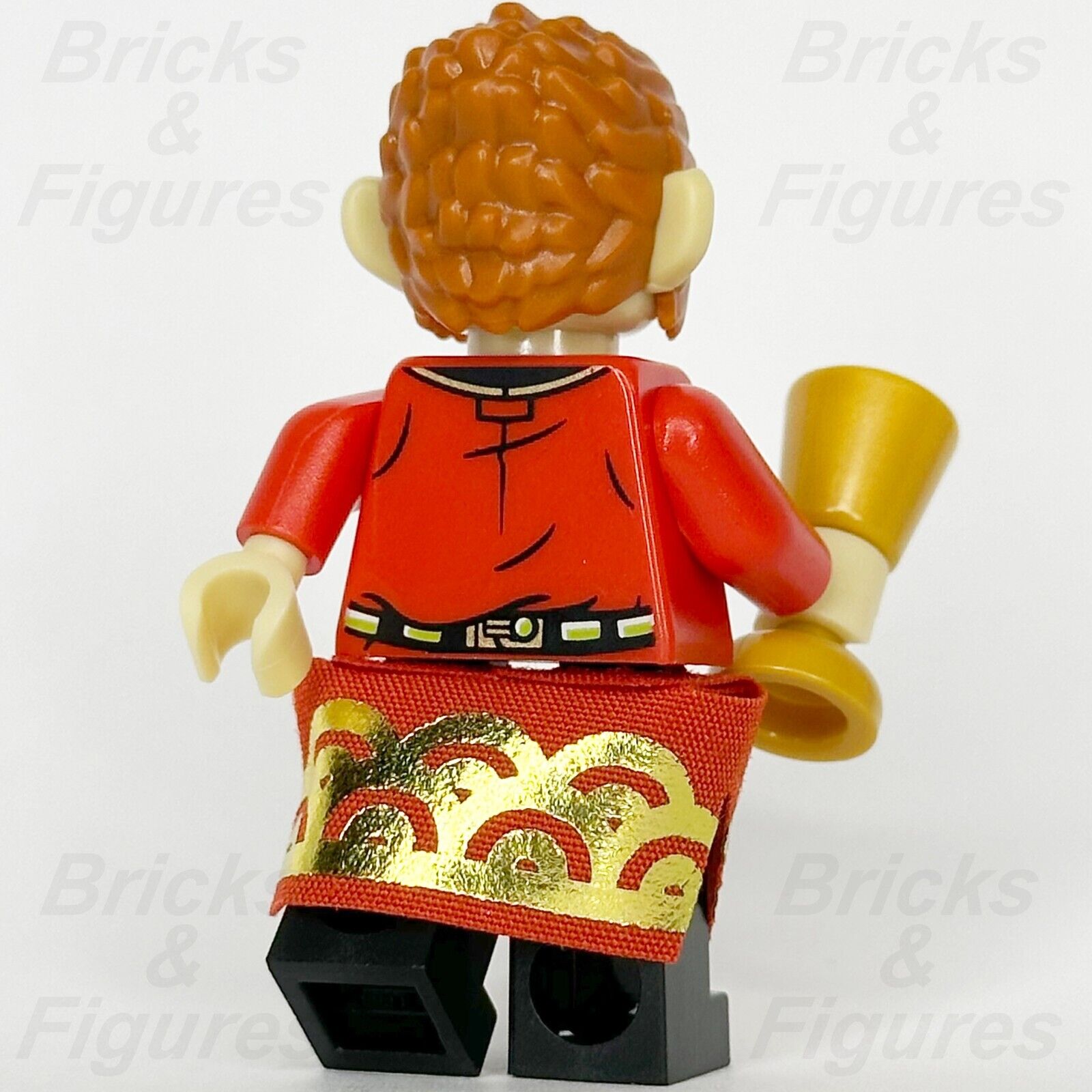 LEGO Monkie Kid Warden Monkey King Minifigure with Skirt Gold Cup 80039 mk098