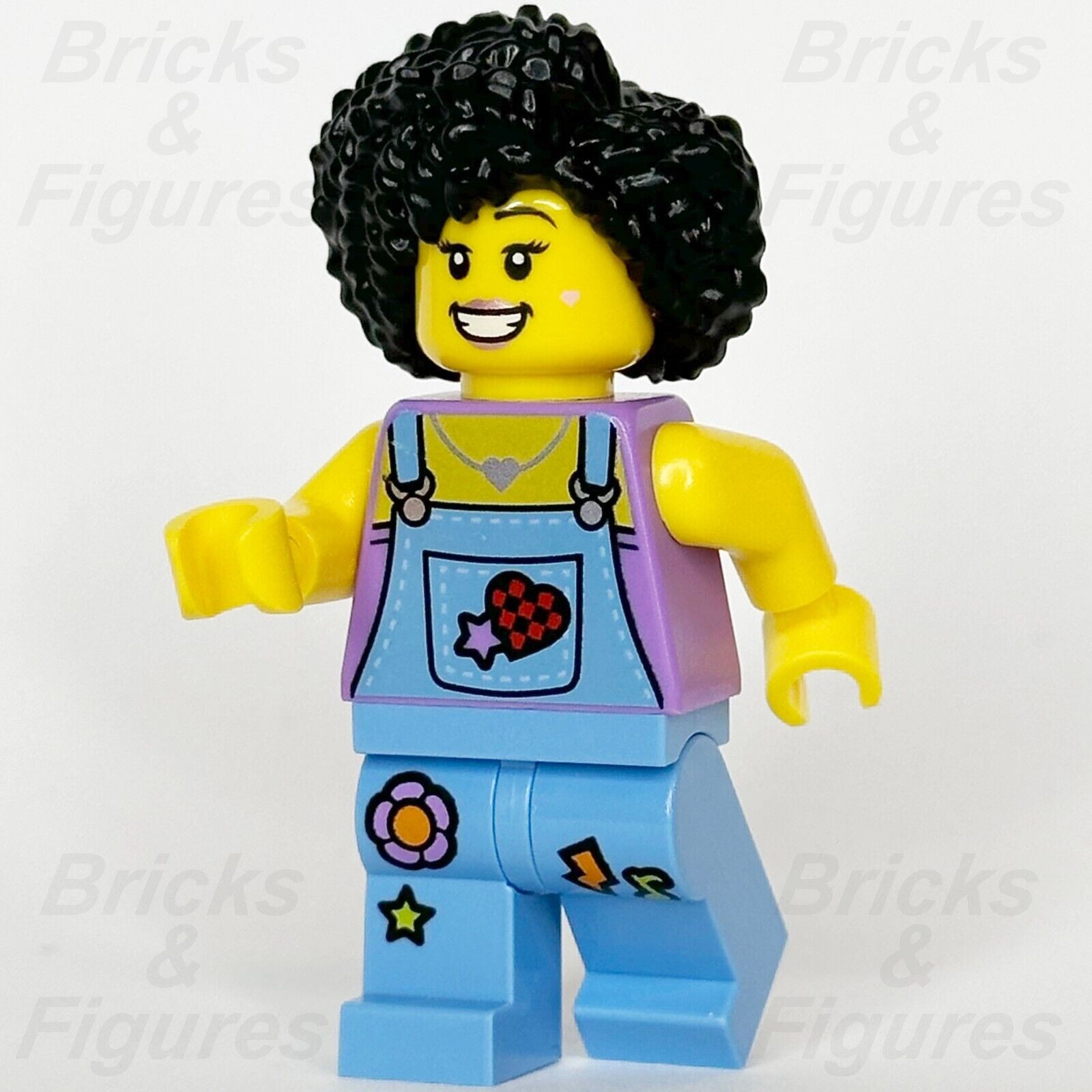 LEGO City Street Performer Minifigure Busker Town Female Overalls 60380 cty1648 - Bricks & Figures