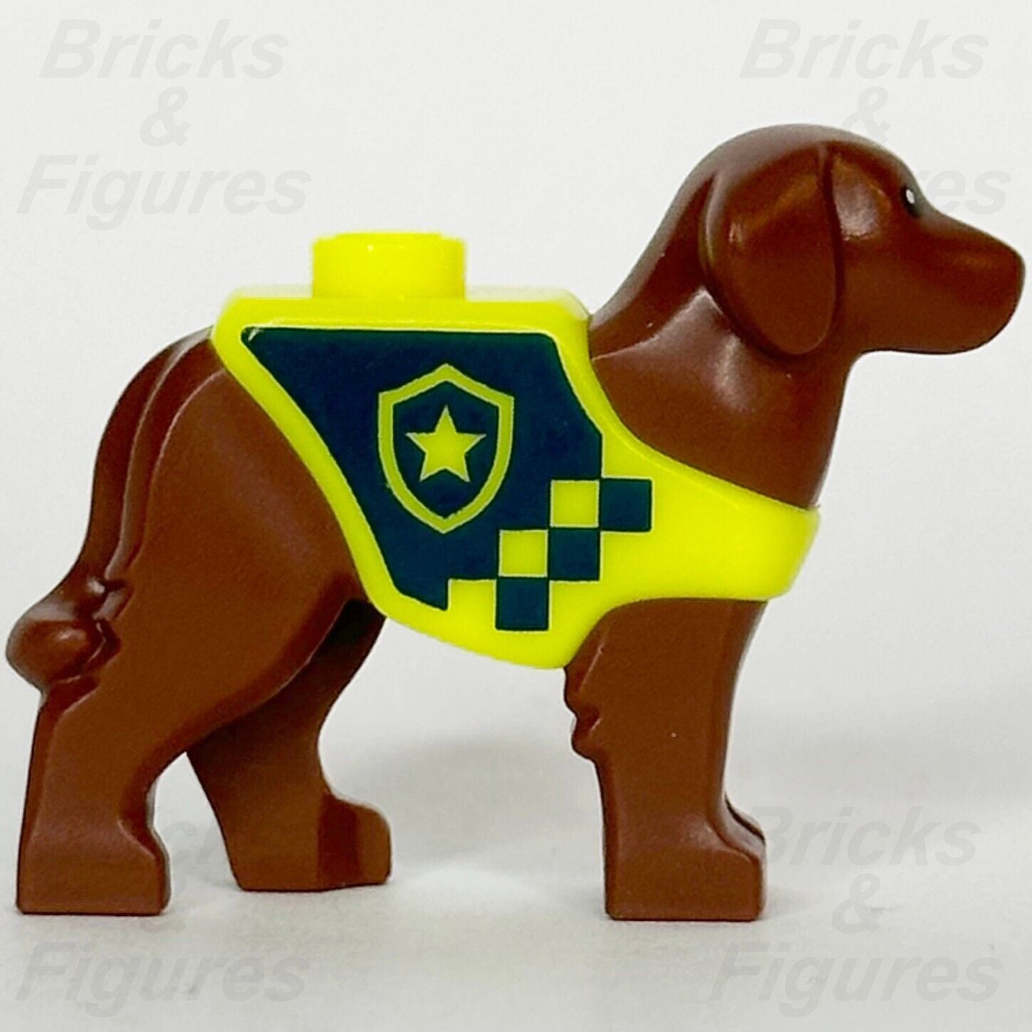 LEGO City Rescue Police Dog Animal Minifigure Part Brown Labrador Town 60419 - Bricks & Figures