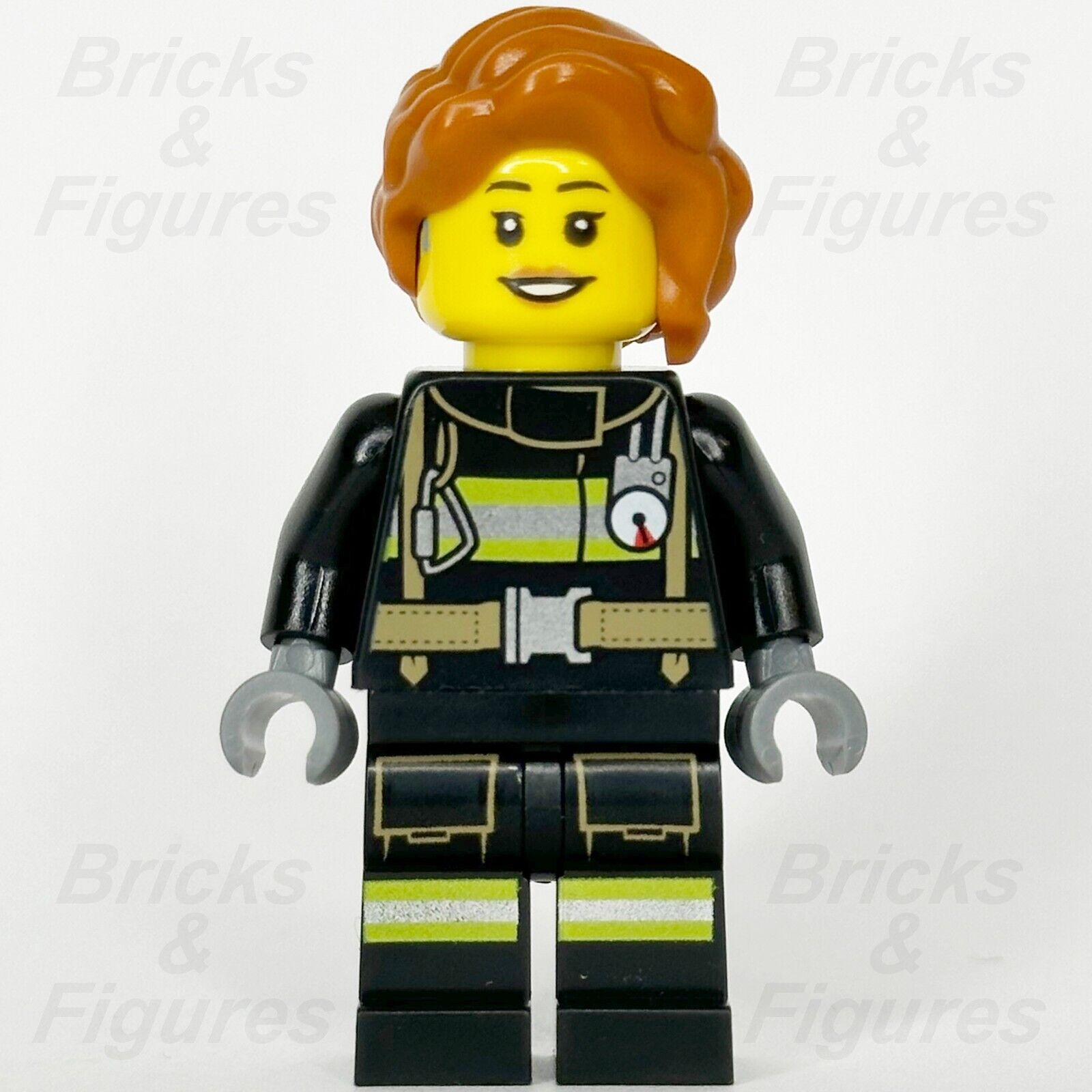 LEGO City Firefighter Minifigure Fire Firefighting Uniform Female 60414 cty1713 - Bricks & Figures