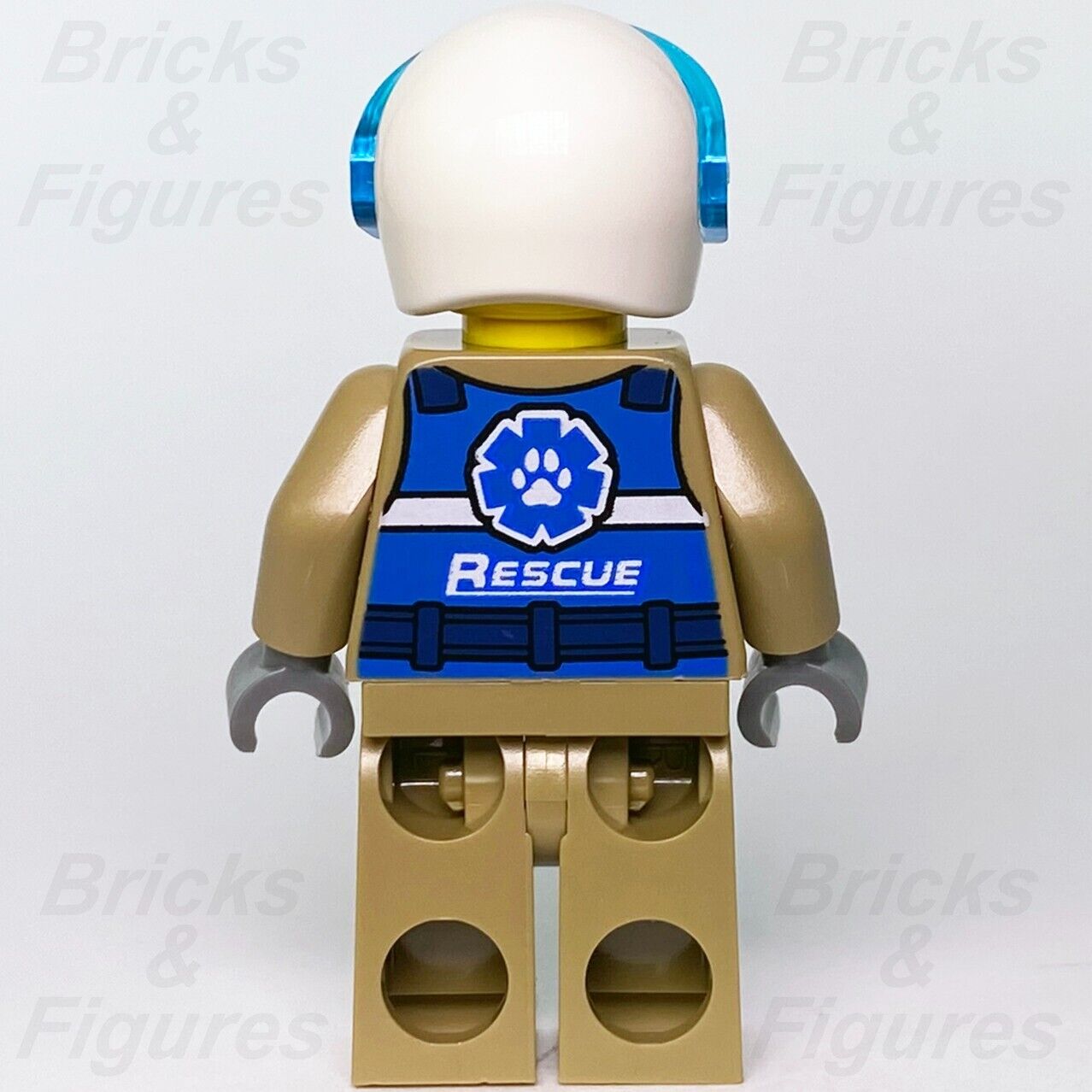 LEGO City Wildlife Rescue Pilot Minifigure Female Blue Vest Smirk 60302 cty1307