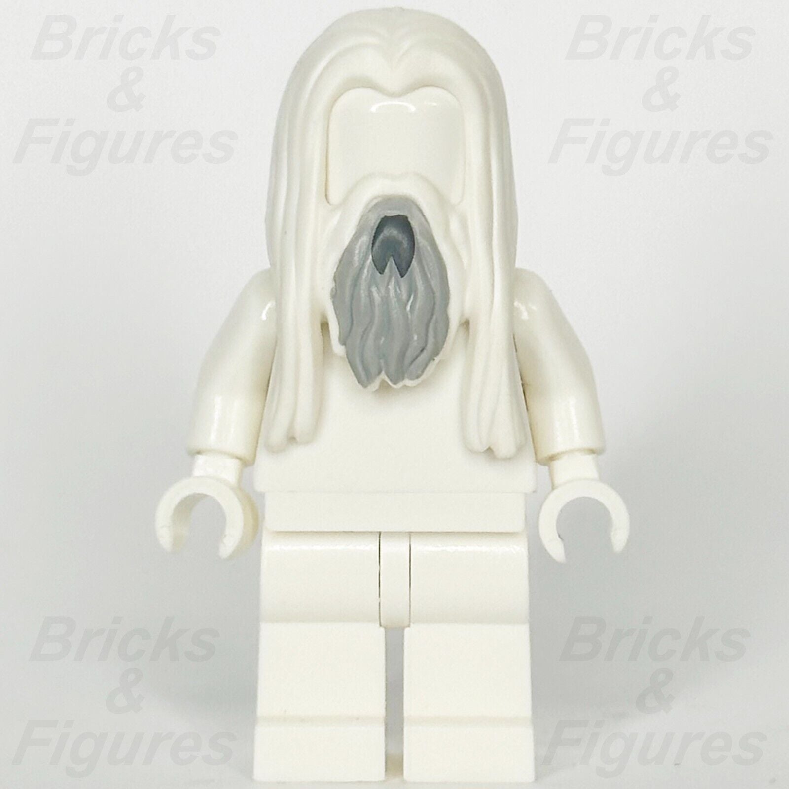 LEGO The Lord of the Rings Saruman Minifigure Hair & Beard Part White Long 10237 - Bricks & Figures