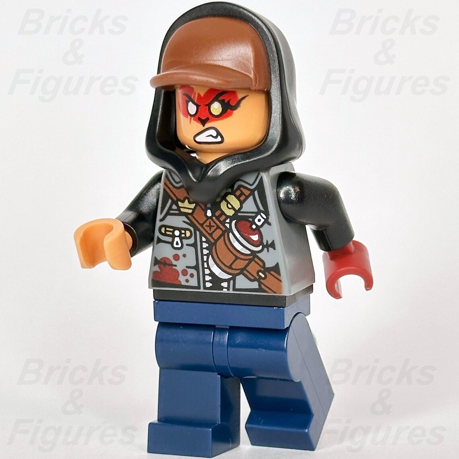 LEGO Monkie Kid Evil Macaque Minifigure Cap Hoodie Black Minifig 80054 mk148