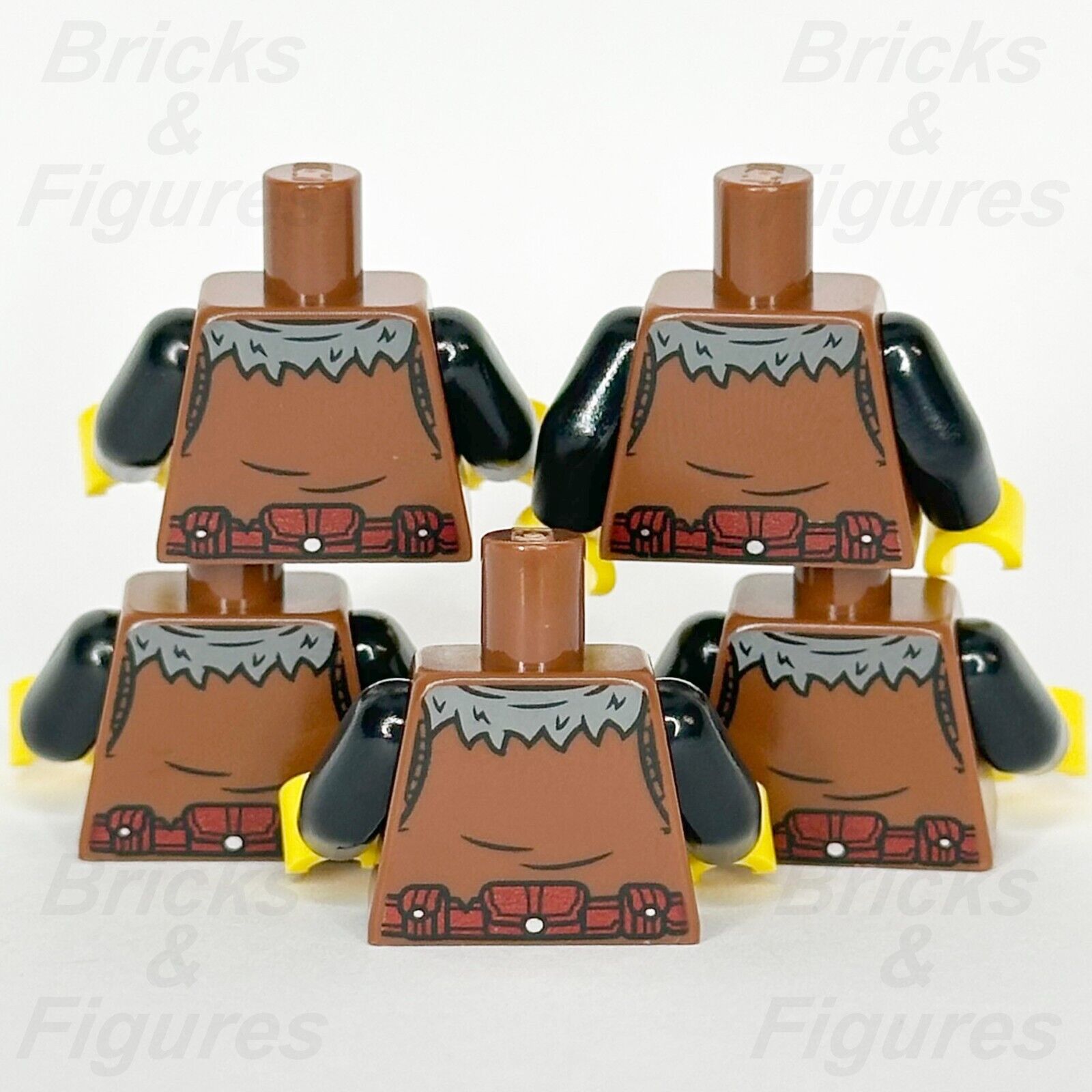 LEGO Castle Wolfpack Torso Minifigure Body Part Wolf Logo 10332 973pb5568c01 x 5 - Bricks & Figures