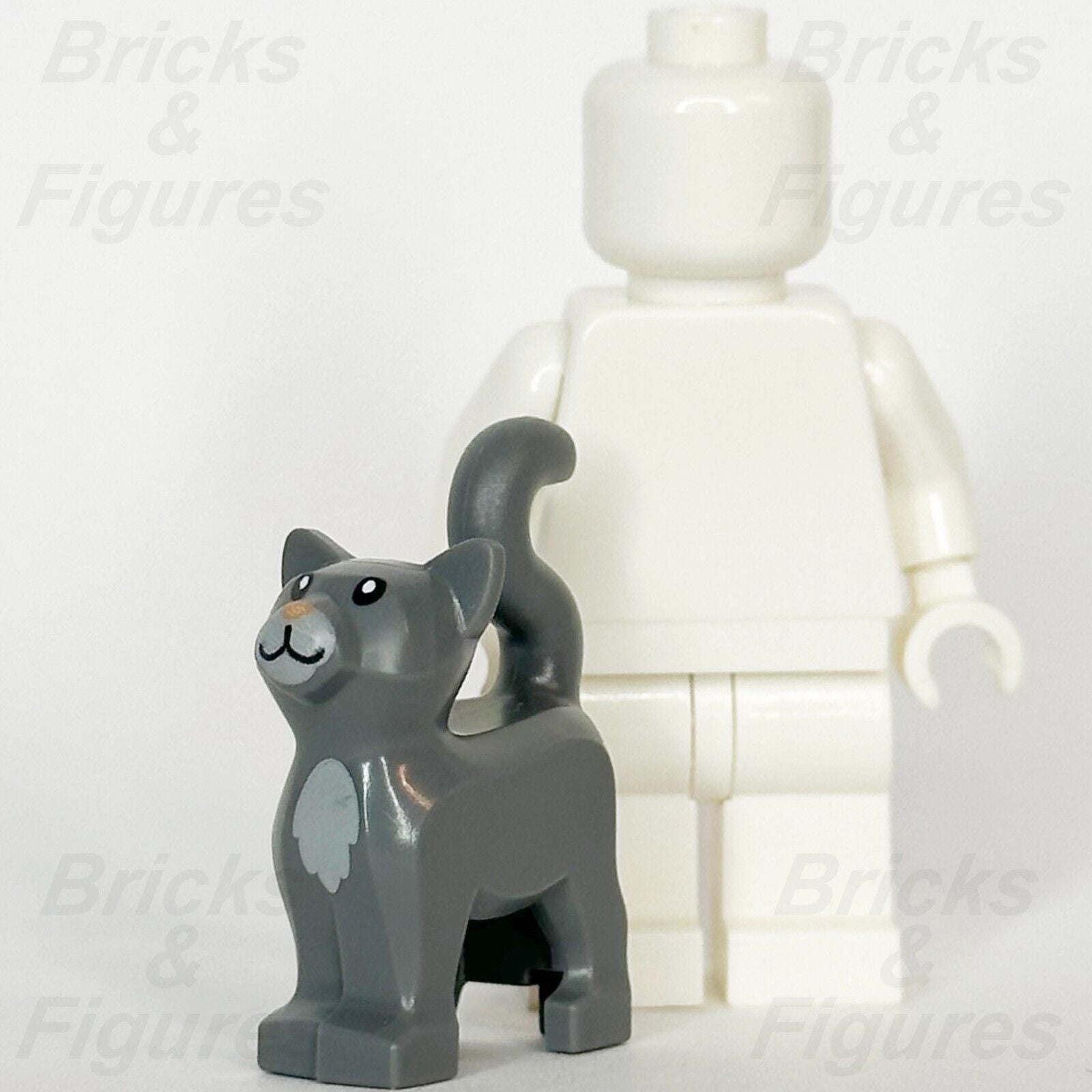 LEGO City Dark Bluish Grey Cat Animal Minifigure Part Nougat Nose 60382 40608