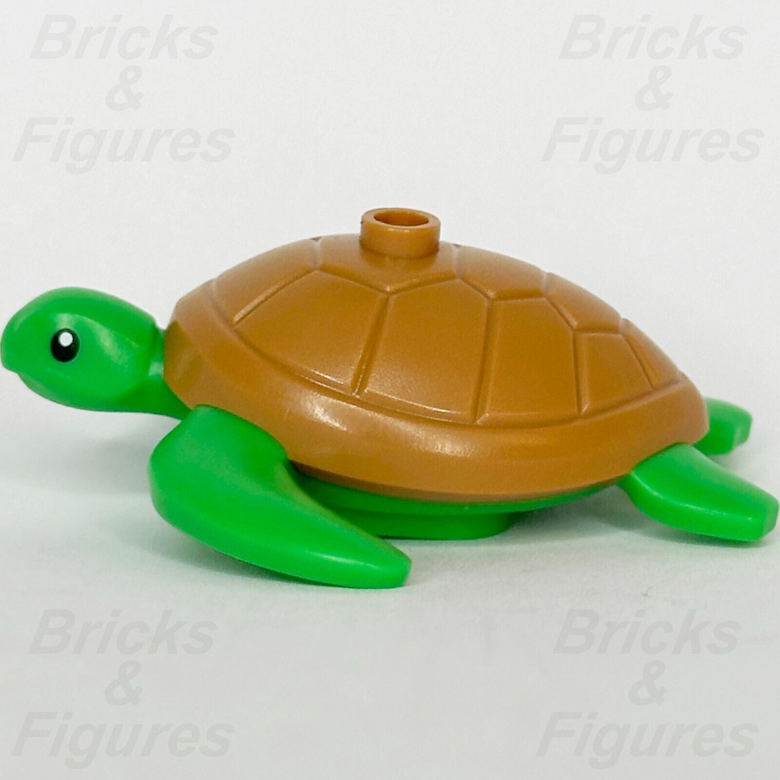 LEGO City Sea Turtle Animal Minifigure Part Bright Green Town 60377 bb1320pb01 - Bricks & Figures