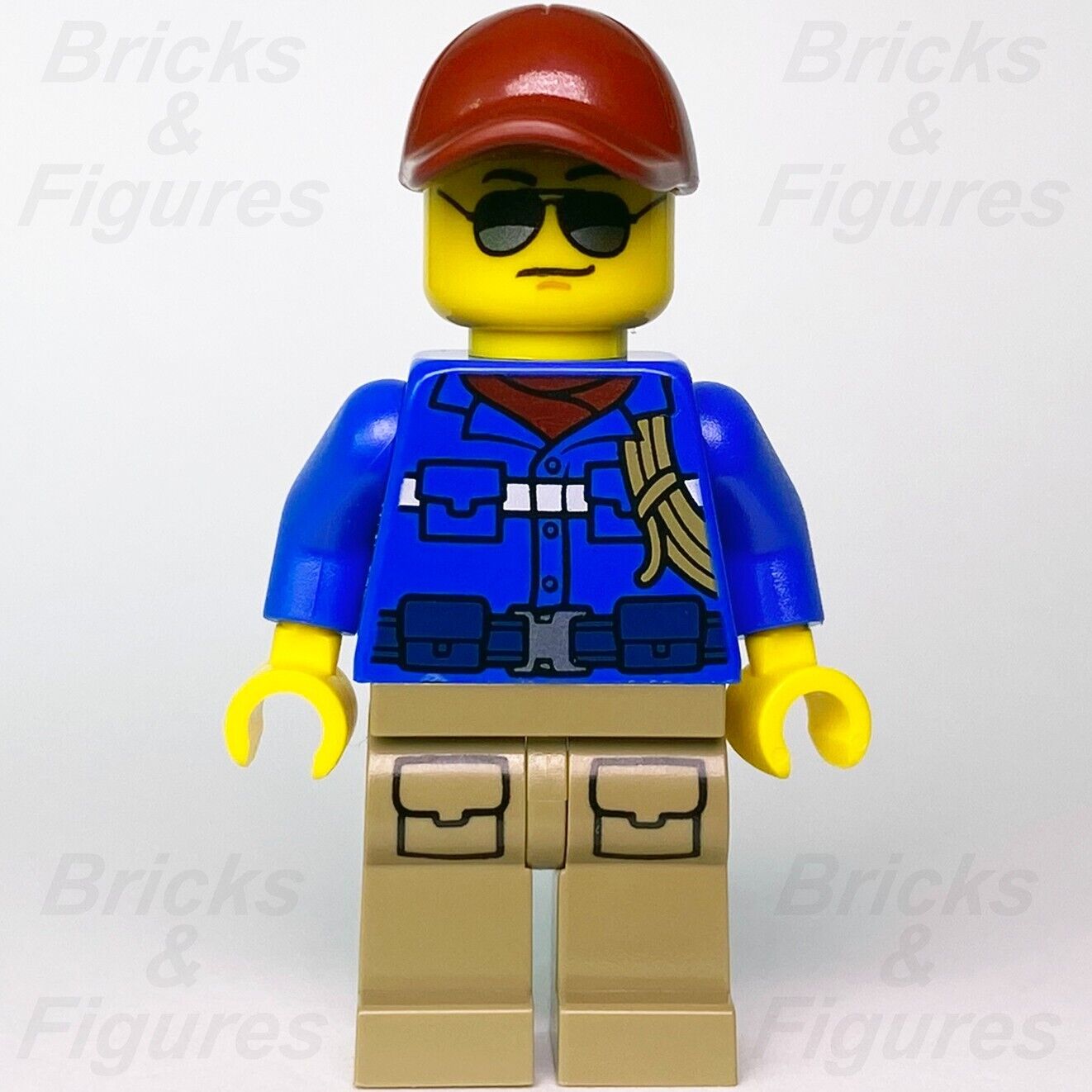 LEGO City Wildlife Rescue Ranger Minifigure Dark Red Hat 60301 cty1303 Minifig - Bricks & Figures