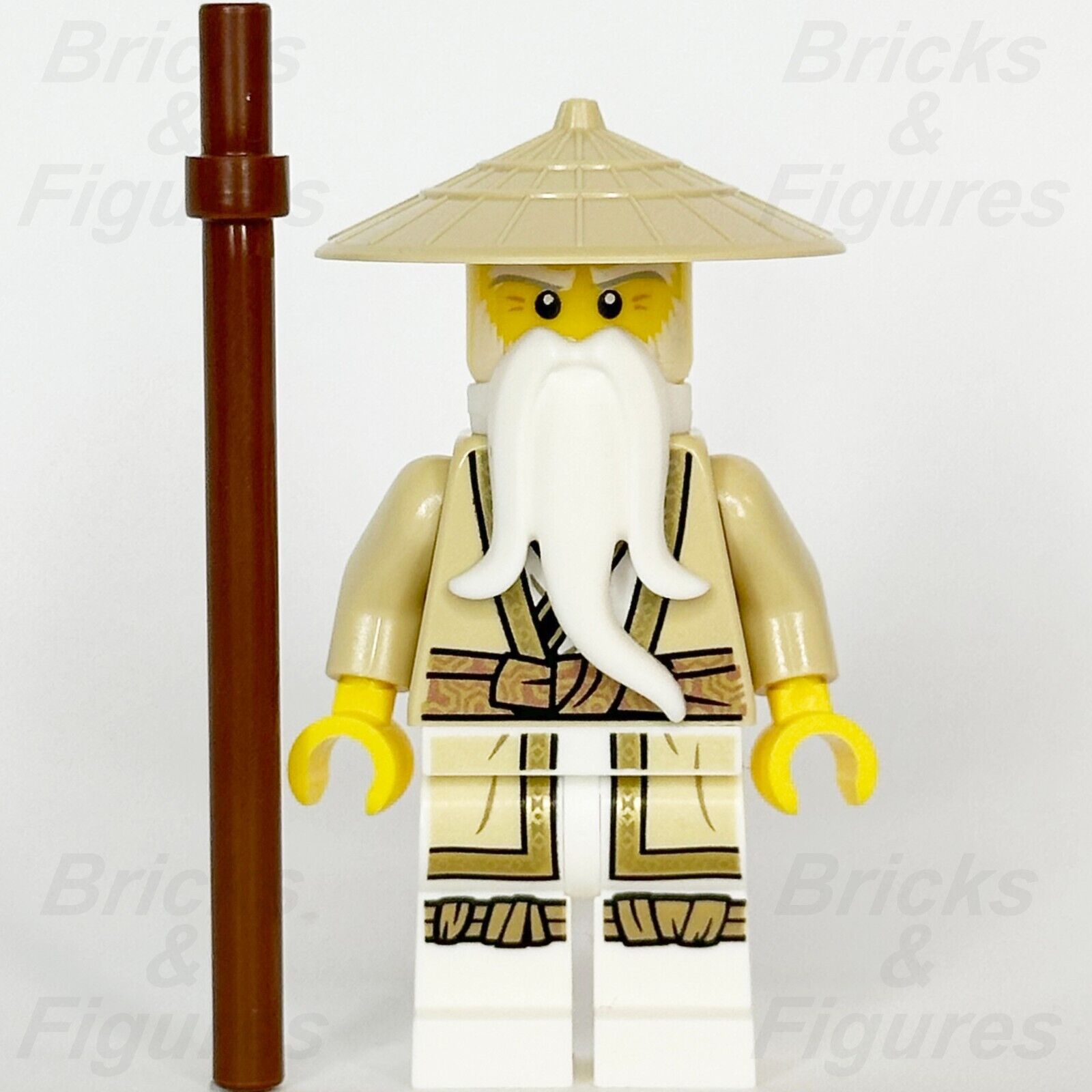 LEGO Ninjago Sensei Wu Minifigure Legacy Ninja Master Tan Robe 112323 njo805