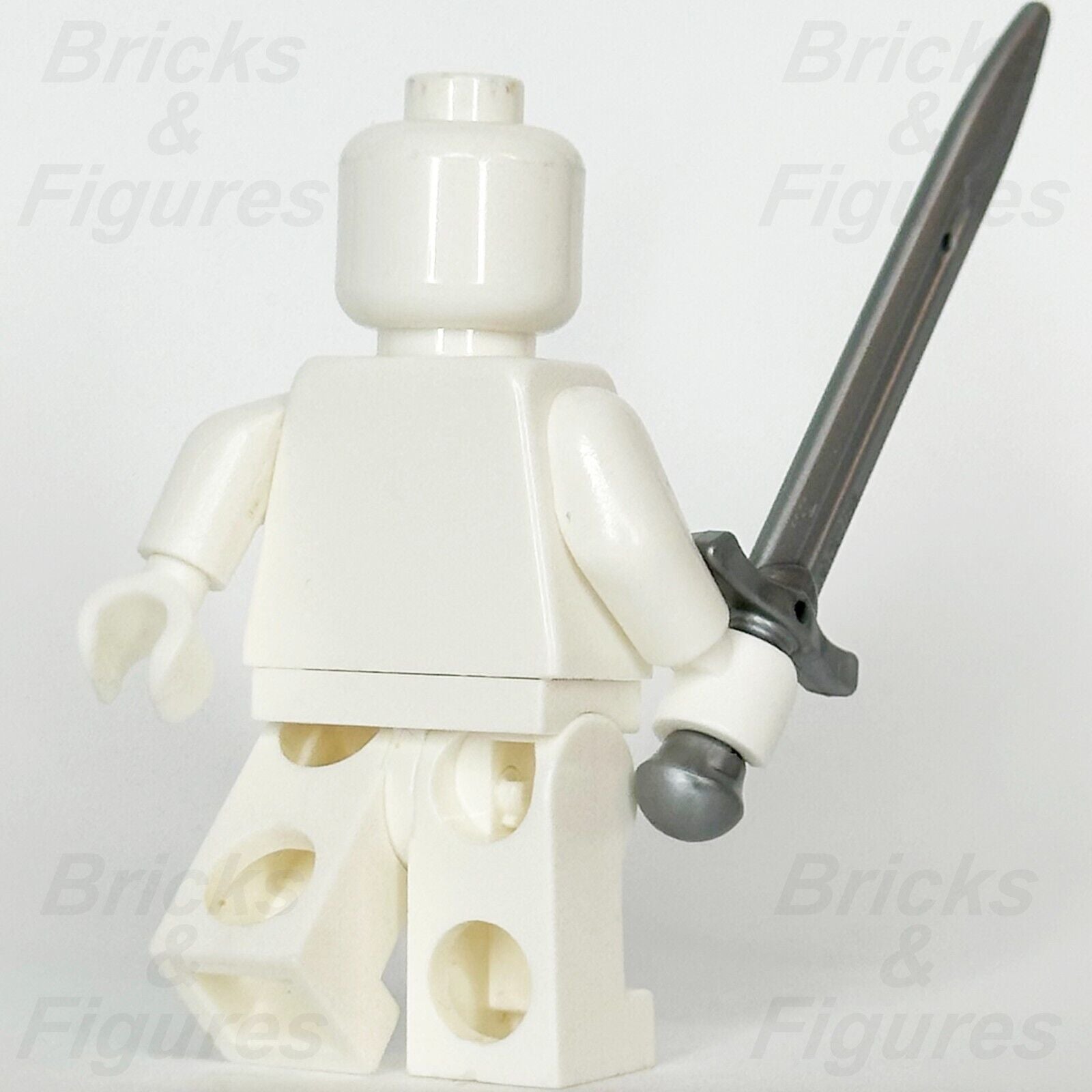 LEGO Aragorn Sword Minifigure Weapon Part Greatsword Flat Silver 10316 2674d - Bricks & Figures