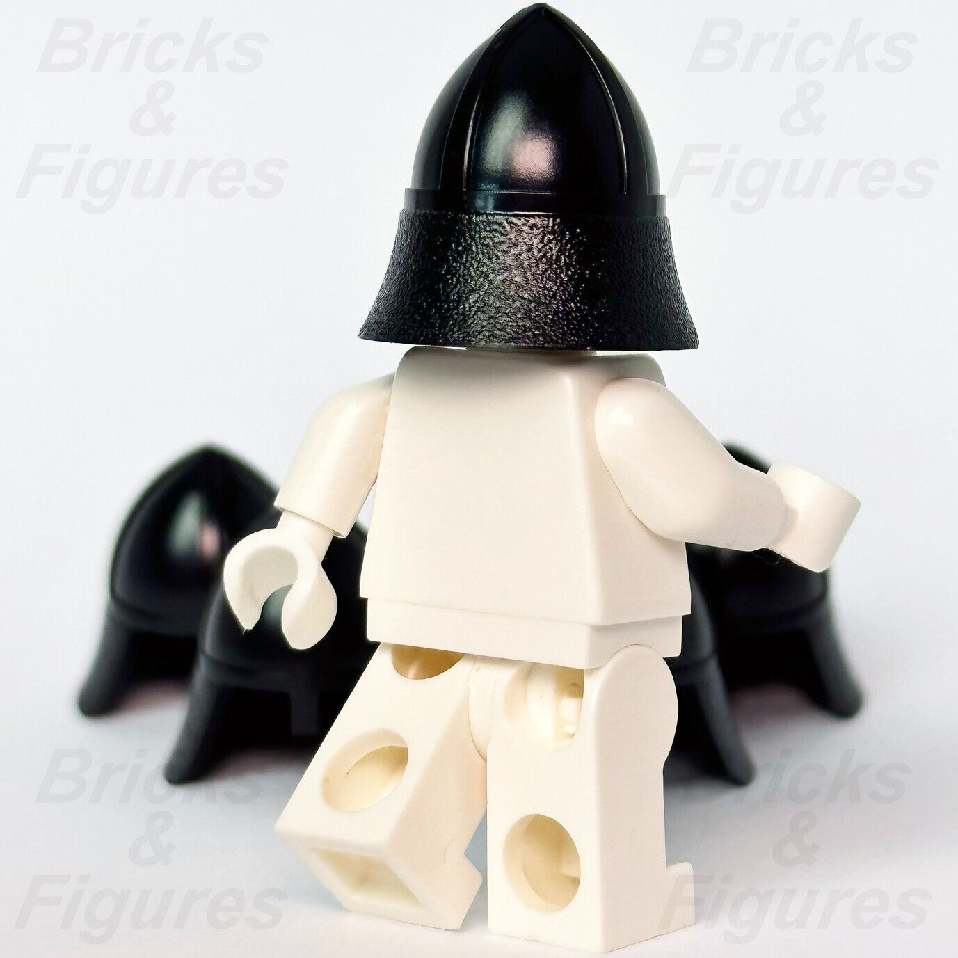 5 x Castle LEGO Knight Helmet w/ Neck Protector Black Minifigure Part 3844 - Bricks & Figures