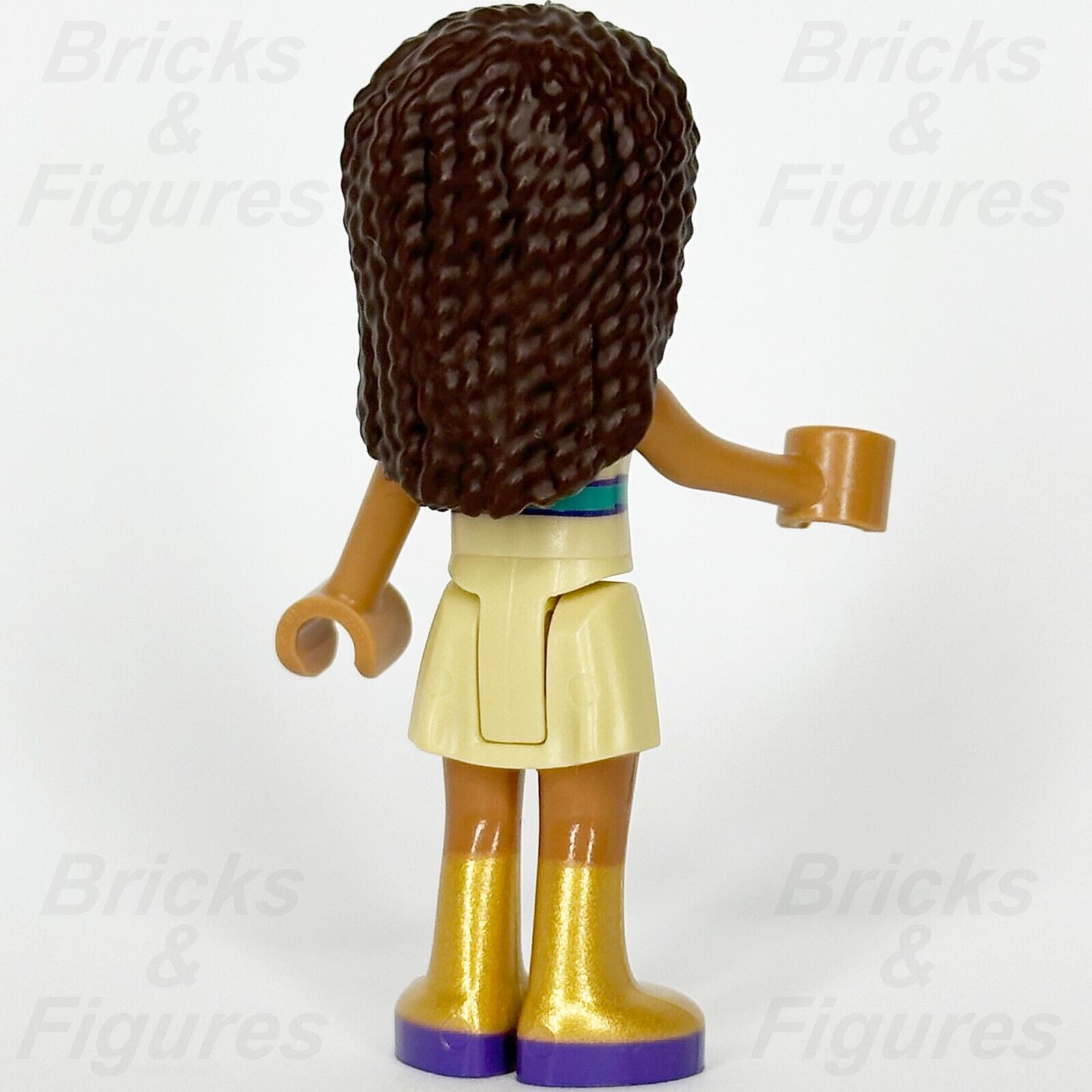 LEGO Friends Andrea Minifigure Tan Skirt Colourful Top Gold Boots 41424 frnd392 - Bricks & Figures