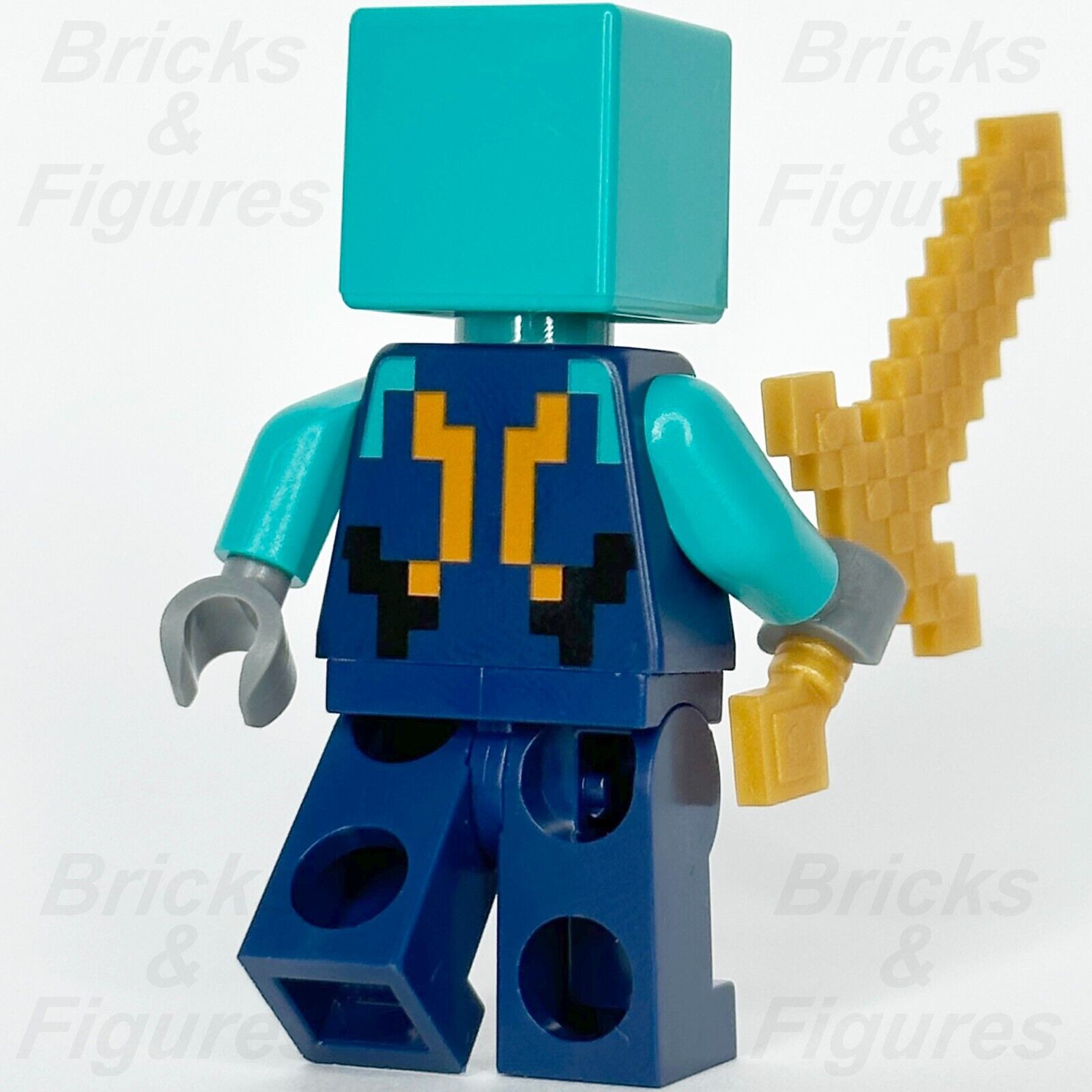 LEGO Minecraft Nether Hero Minifigure with Pearl Gold Sword 662305 min152 - Bricks & Figures