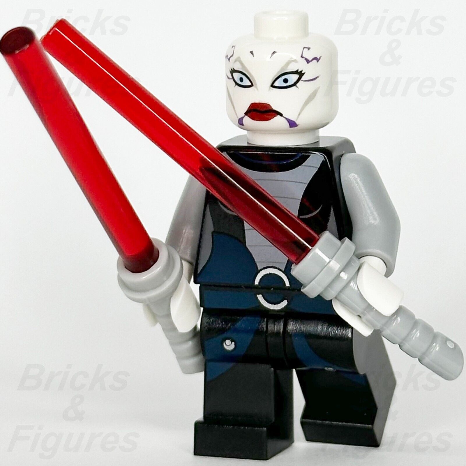 LEGO Star Wars Asajj Ventress Minifigure Clone Wars Sith Apprentice 7957 sw0318 - Bricks & Figures