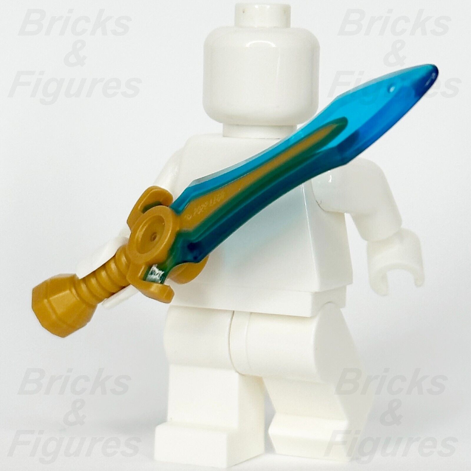 LEGO Dreamzzz Izzie's Sword Minifigure Weapon Part Blue & Gold Blade 1996pb01 - Bricks & Figures