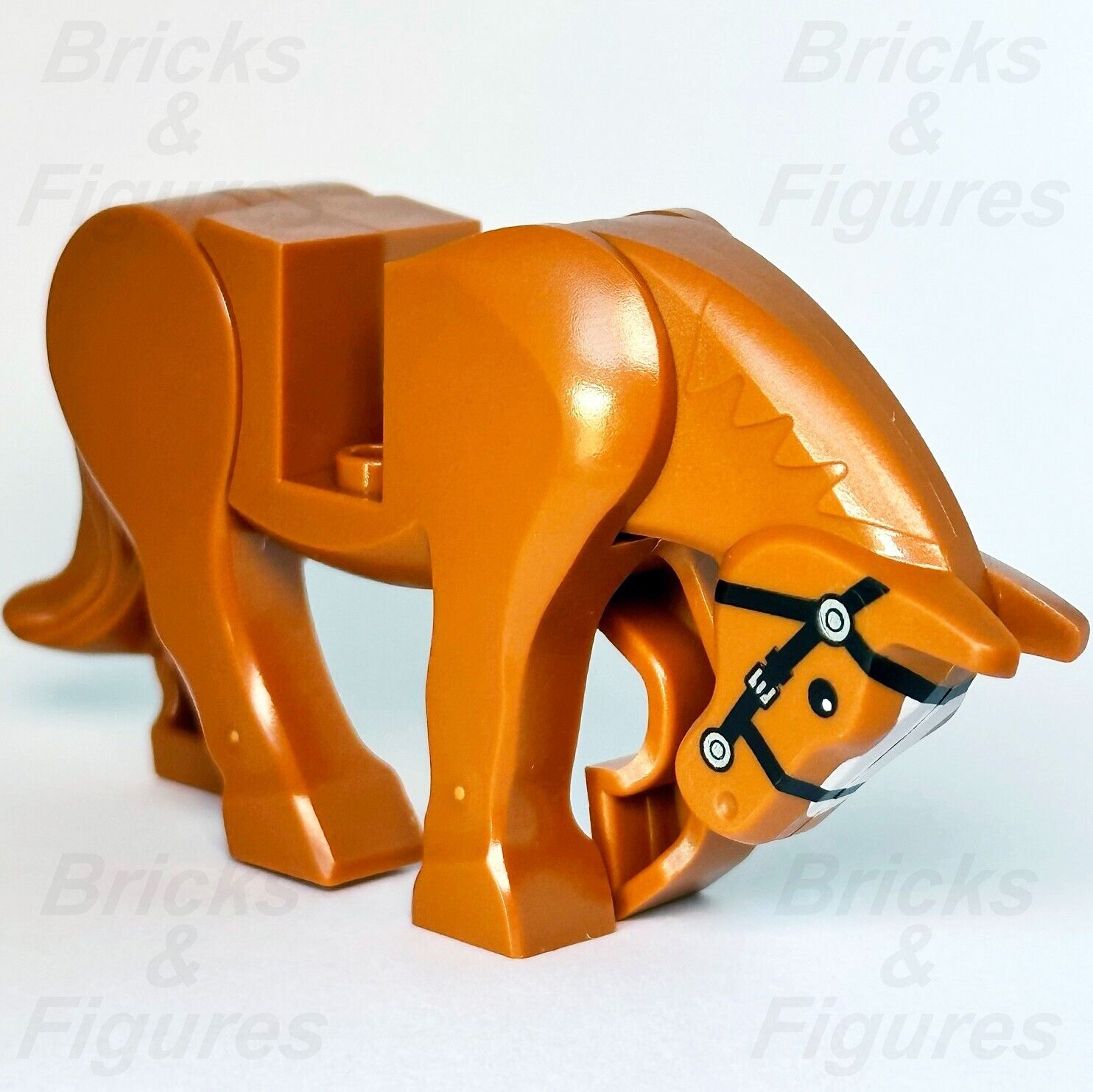 LEGO Horse Castle Lion Knights Dark Orange Animal Minifigure Part 10305 60327 - Bricks & Figures