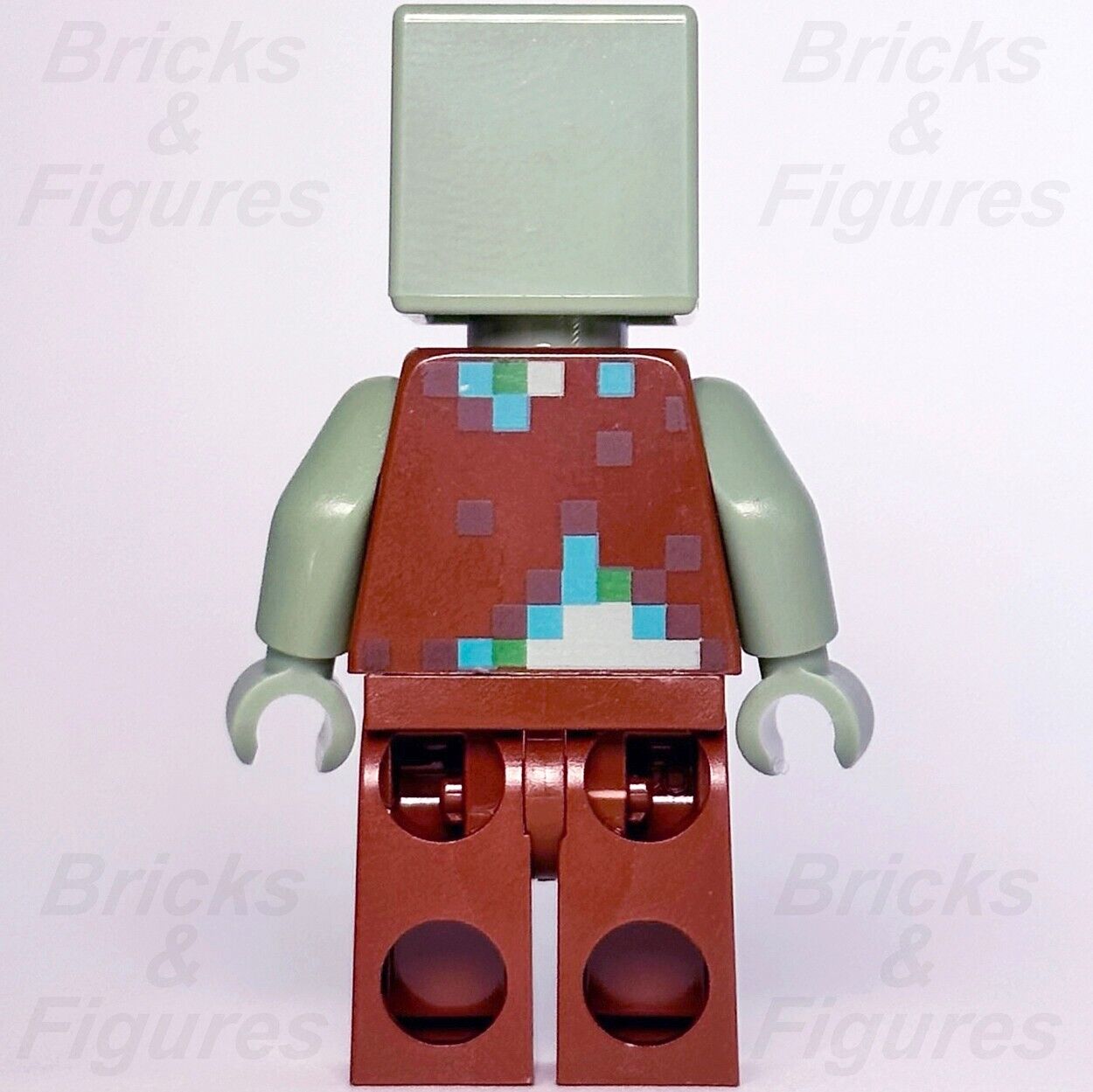 Minecraft LEGO Drowned Zombie Minifigure 21178 21164 662205 min088 New Minifig - Bricks & Figures