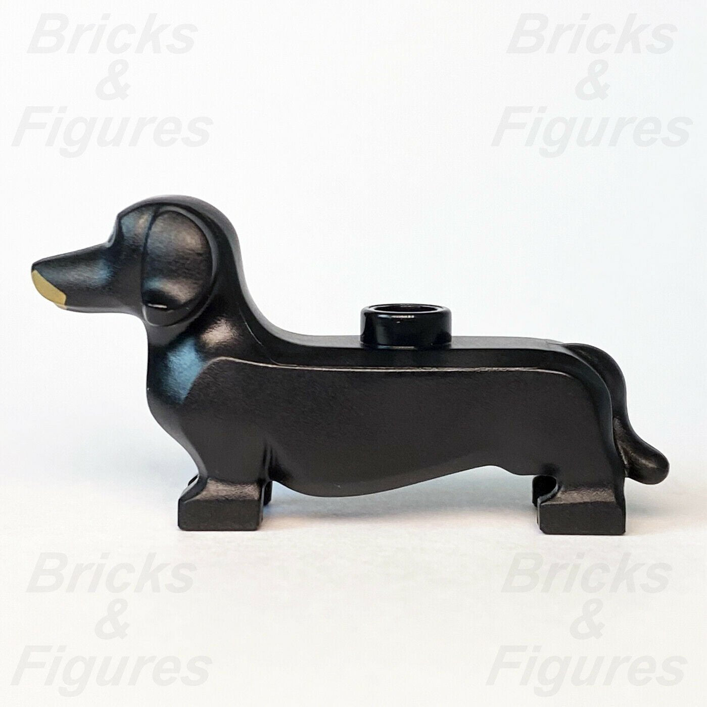 New City Town LEGO Black Dachshund Sausage Dog Animal Build-A-Minifigure BAM - Bricks & Figures